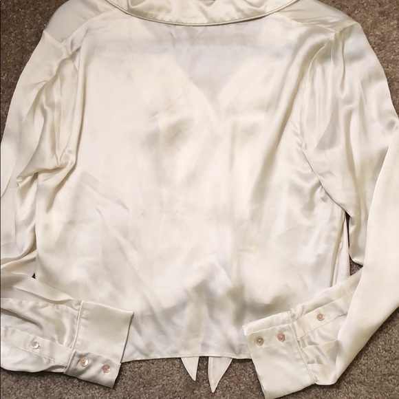 Aritzia Satin Cupro Crop Blouse - Picture 2 of 3